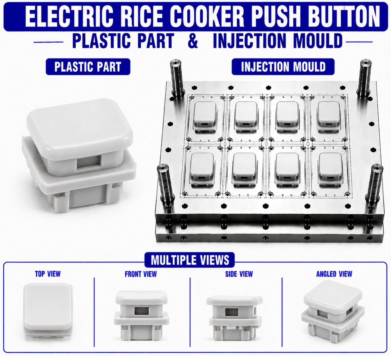 Electric Rice Cooker Plastic Push Button Mould and Moulding Service